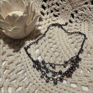 Elegant Black Pearl Necklace
